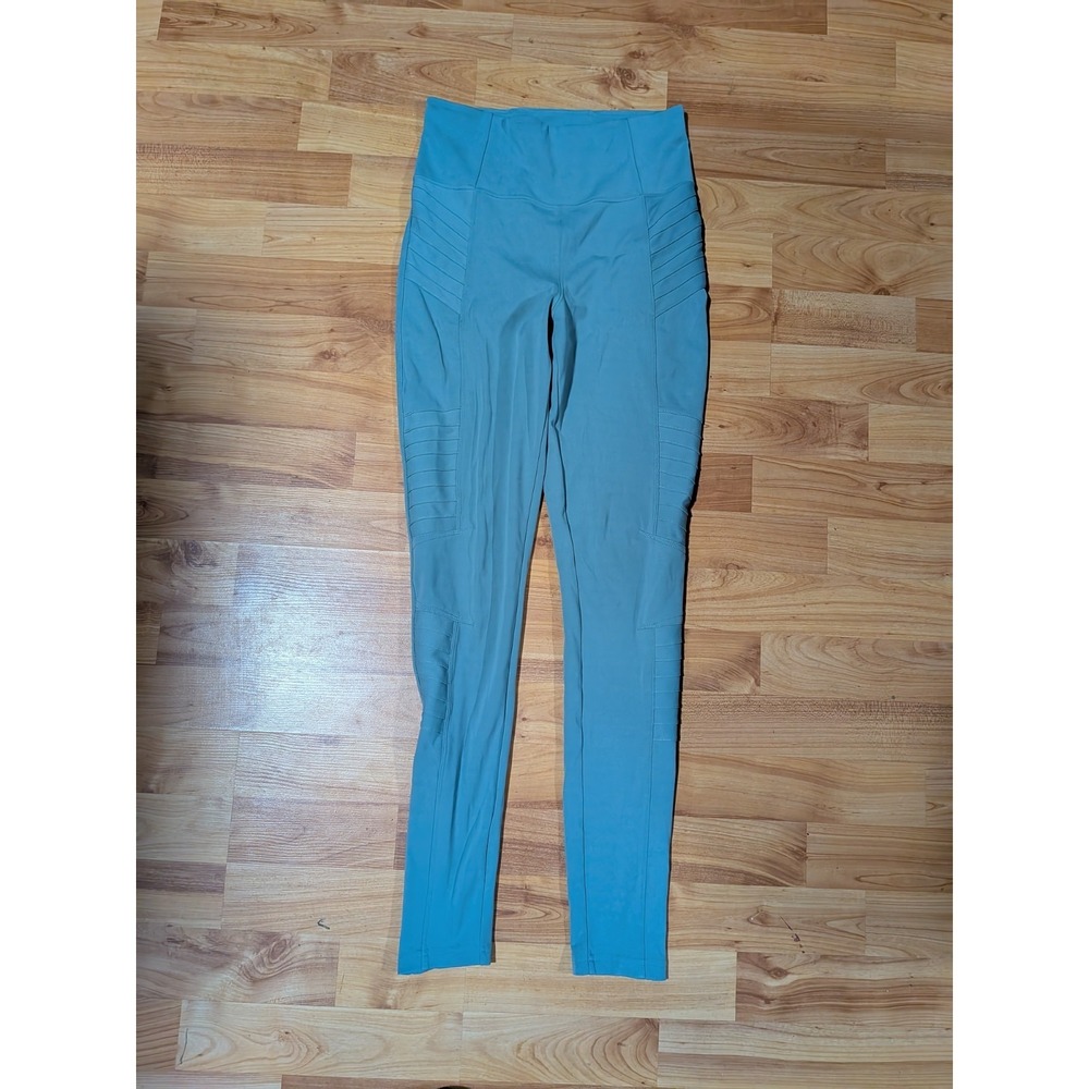 Athleta‎ Delancey Moto Tight Leggings Size XS Teal Gray Pants